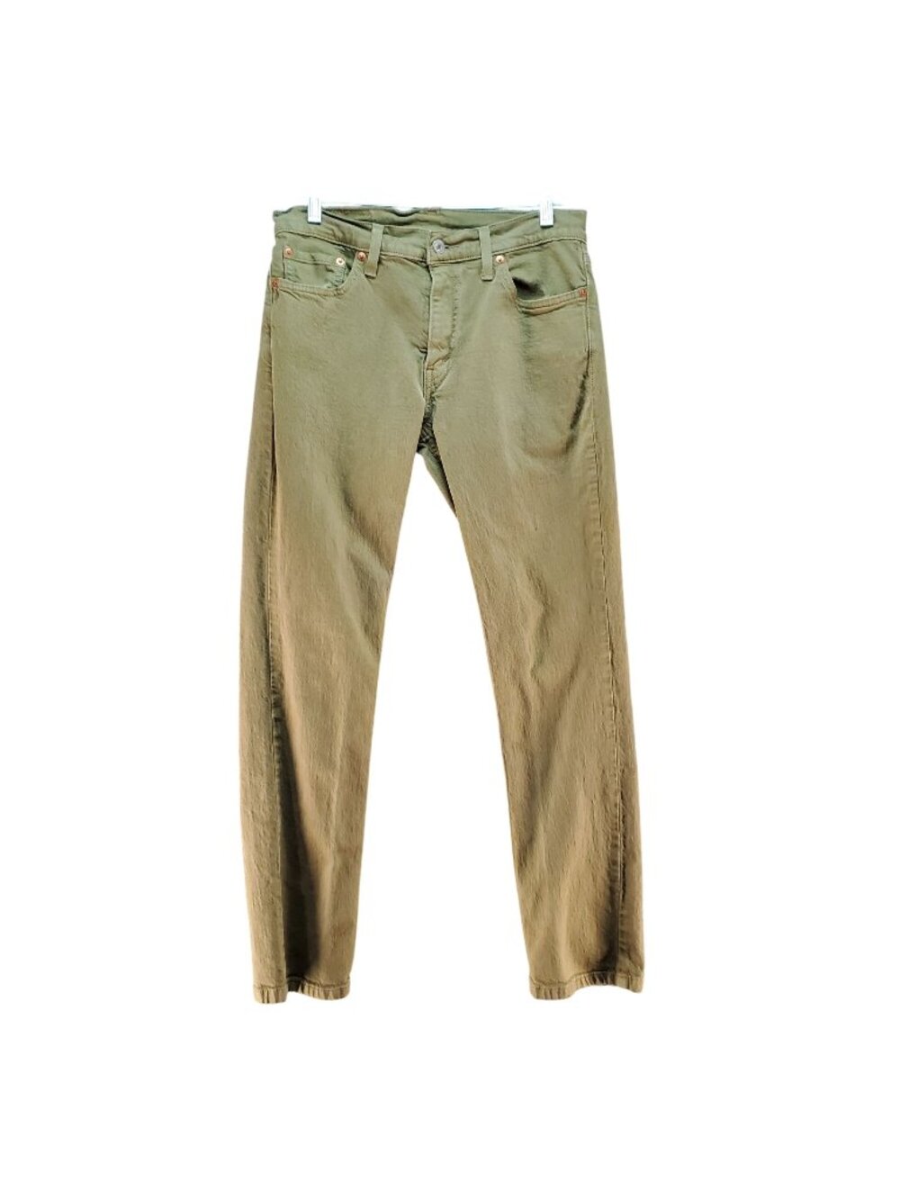 Levis Jeans Mens 30x30 Olive Green 511 Slim Fit Cotton Stretch Denim